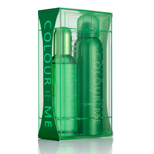 Colour Me Perfume 100 ML + Body Spray 150 ML Gift Set Green
