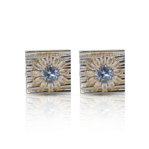 Cufflers Limited Edition Gold and Silver Box Cufflinks - (CU-5001)