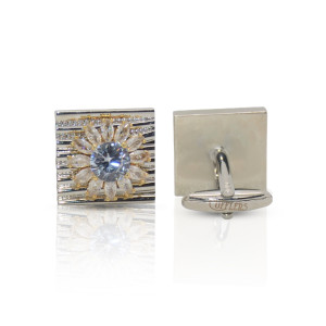 Cufflers Limited Edition Gold and Silver Box Cufflinks - (CU-5001)