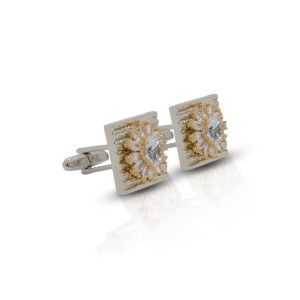 Cufflers Limited Edition Gold and Silver Box Cufflinks - (CU-5001)