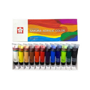 Sakura Acrylic Colours Set 20ml - Pack Of 12