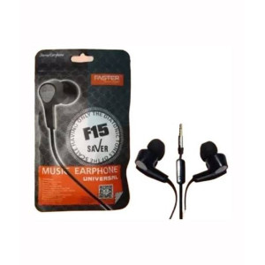 Faster F15 Universal Music Handsfree - Black
