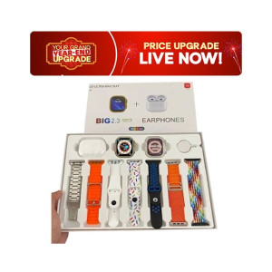 Asandukan I20 Ultra Smart Watch With Earbuds And 7 Straps