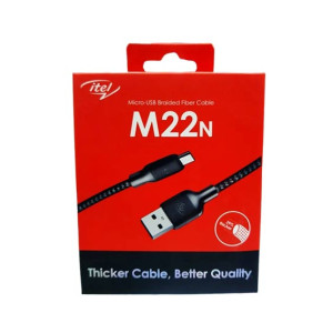 Itel Micro USB Fast Charging Data Cable Black (M22N) - Pack Of 3