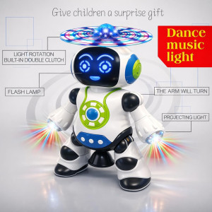 City Mart Dancing Robot Toy for Kids with Flashing LED Lights