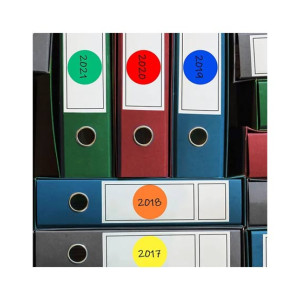 2 Inch Round 10 Assorted Color Coding Sticker - 40 Stickers
