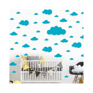 Cartoon Clouds Wall Stickers For Kids - 68pcs/set