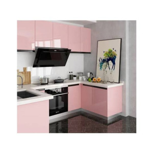 Baby Pink Wallpaper PVC Sheet For Kitchen Cabinet Door