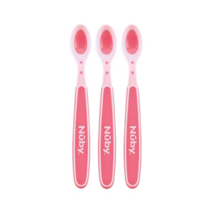 Nuby Hot Safe Spoons For Kid’s Pack of 3 Pink (ID5235)