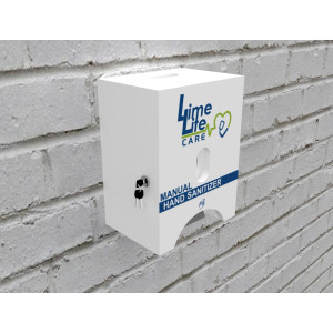 Limelite Care Wall Mount Manual Sanitizer Dispenser With Cover Box