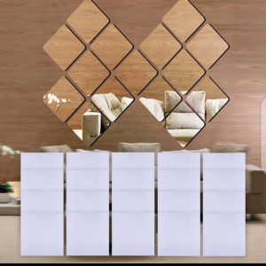 1link Pk Acrylic Wall Mirror Stickers For Decoration 15 Pieces