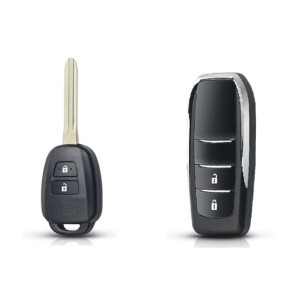 Ferozi Traders 2 Buttons Modified Flip Key Fob Case For Toyota