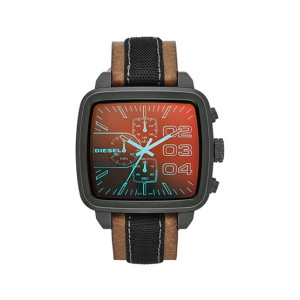Diesel Square Double Down Chronograph Men's Watch Brown (DZ4303)