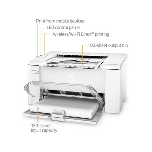 HP LaserJet Pro M102w Wireless Laser Printer (G3Q35A) - Refurbished