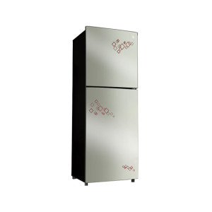 PEL Glass Door Freezer-on-Top Refrigerator 9 Cu Ft Pattern Mirror Red (PMR) (PRGD-2550)