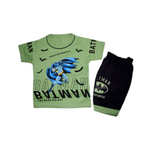 Komfy Batman Printed Suit For Boys Green (KBB156)