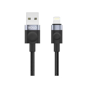 Yolo Flow USB to Lightning Fast Charging Cable Black (Y-077)