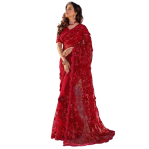 Zr Collection Indian Unsititched Net Saree Collection