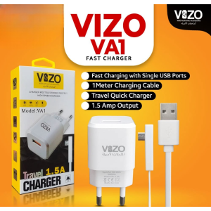 Vizo 1.5A Micro USB Fast Charger - White (VA1)