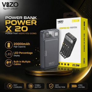 Vizo PowerX 20 20000mAh 22.5W Power Bank Black - (VPB-P20)
