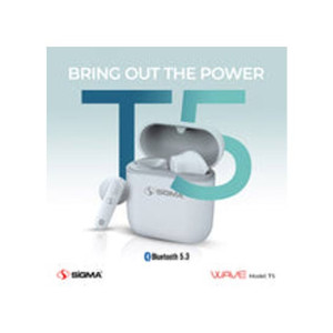 Sigma Wireless Earbuds TWS Wave - T5 White