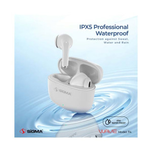 Sigma Wireless Earbuds TWS Wave - T4 White
