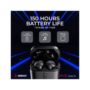 Sigma Wireless Earbuds TWS Wave - T2 Black