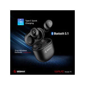 Sigma Wireless Earbuds TWS Wave - T1 Black