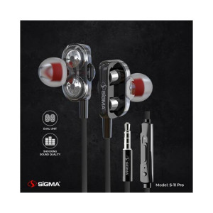 Sigma Stereo Earphones - S11 Pro Black