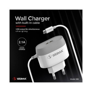 Sigma Micro USB Wall Charger - S10 White