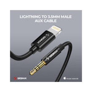 Sigma Lightning To 3.5mm Audio Cable - Black (Aux-03)