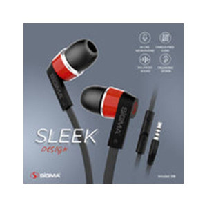 Sigma High Quality Stereo Earphones - S9 Black