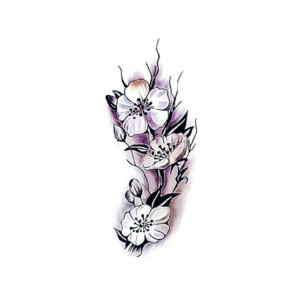 Ferozi Traders Dark Rose Flowers Tattoo Sticker