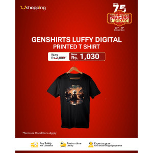 Genteez Luffy Digital Printed T Shirt For Men
