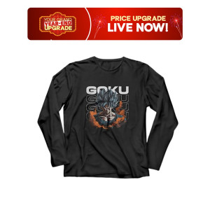 Genteez Goku Digital Printed Full Sleeves T Shirt For Men