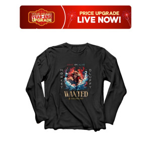 Genteez Luffy Digital Printed Full Sleeves T Shirt For Men