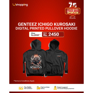 Genteez Ichigo Kurosaki Digital Printed Pullover Hoodie For Men