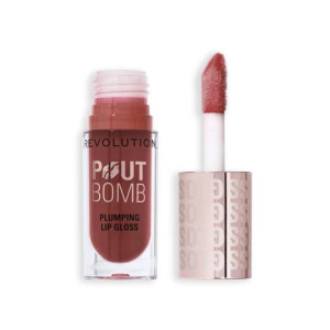 Revolution Pout Bomb Plumping Lip Gloss - Cookie Warm Nude