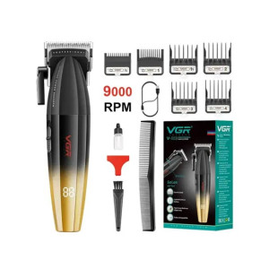 VGR Professional Rechargeable Hair Clipper Black - (V-003)
