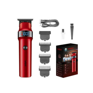 VGR Professional Digital Display Hair Trimmer Red - (V-987)
