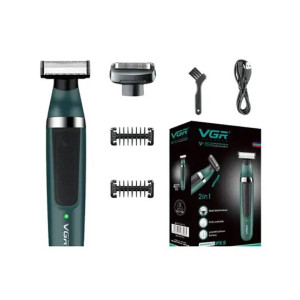 VGR One Blade Shaving Hair Trimmer Green - (V-393)