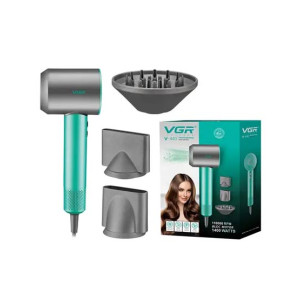 VGR 110000 RPM Professional Hair Dryer And Styler Green - (V-440)