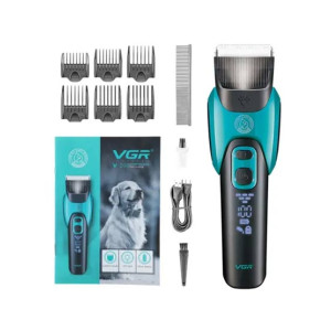 VGR Professional Pet Barber Hair Clipper Trimmer - Blue (V-208)