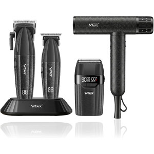 VGR 4-in-1 Barber Kit With Clipper Shaver and 110000 RPM Drye (V-640 S4)