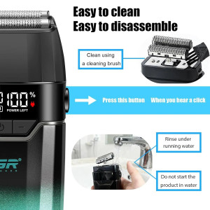 VGR Professional Double Foil Shaver (V-308)