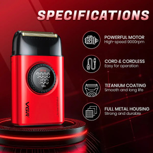VGR Professional Foil Shaver For Men (V-377)