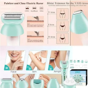VGR 7-in-1 Electric Lady Epilator Set (V-756)