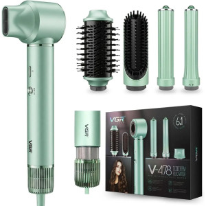 VGR 6 in 1 Hair Styler and Round Brush (V-478)