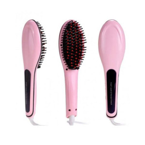 Shop Tech Electric Hair Straightener Brush Pink