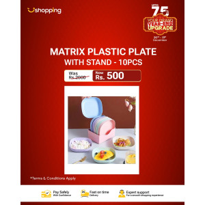 Matrix Plastic Plate with Stand - 10Pcs